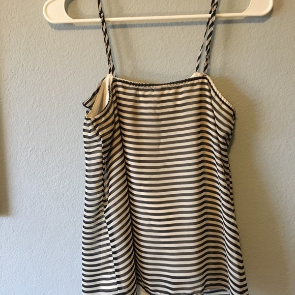 Striped Ruffle Spaghetti Strap Top - Picture 4 of 5
